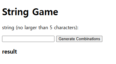 String Game Screenshot
